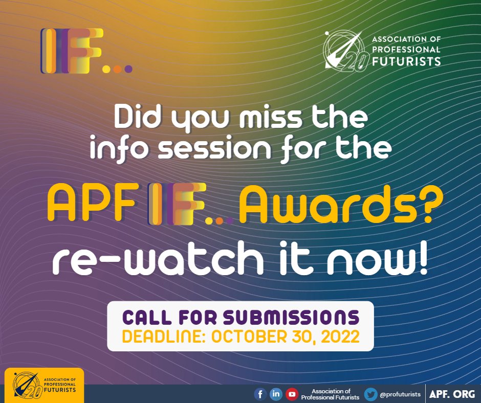 If you missed the info session 𝗳𝗼𝗿 𝘁𝗵𝗲 𝗔𝗣𝗙 𝗜𝗙 𝗔𝘄𝗮𝗿𝗱𝘀 last week, don't worry! Here's the link to the 30 minute video!
 
𝗥𝗲-𝘄𝗮𝘁𝗰𝗵: linkedin.com/video/event/ur…