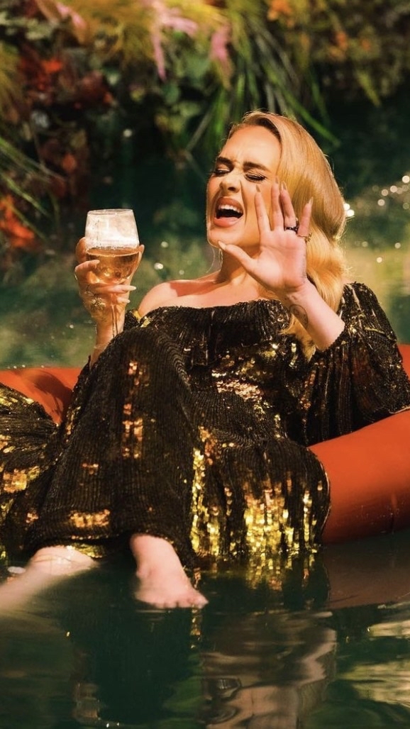 OfficialPLT's tweet photo. Adele is a whole mooood🤣🍷 Her new music video for ‘I Drink Wine’ is out now!!!👏 https://t.co/0cHCX5vUSi