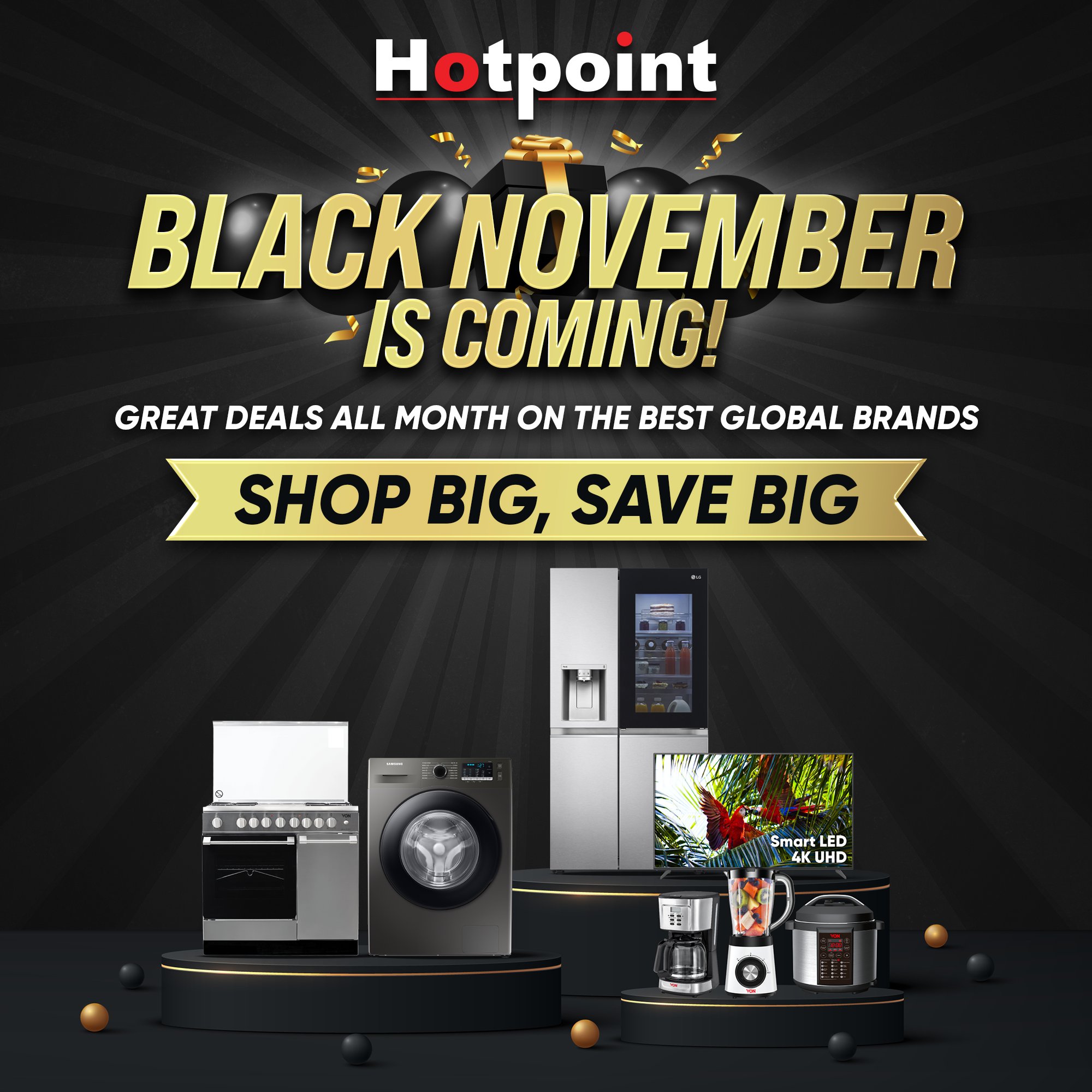 Hotpoint Appliances Limited on Twitter "Black November is coming. It's