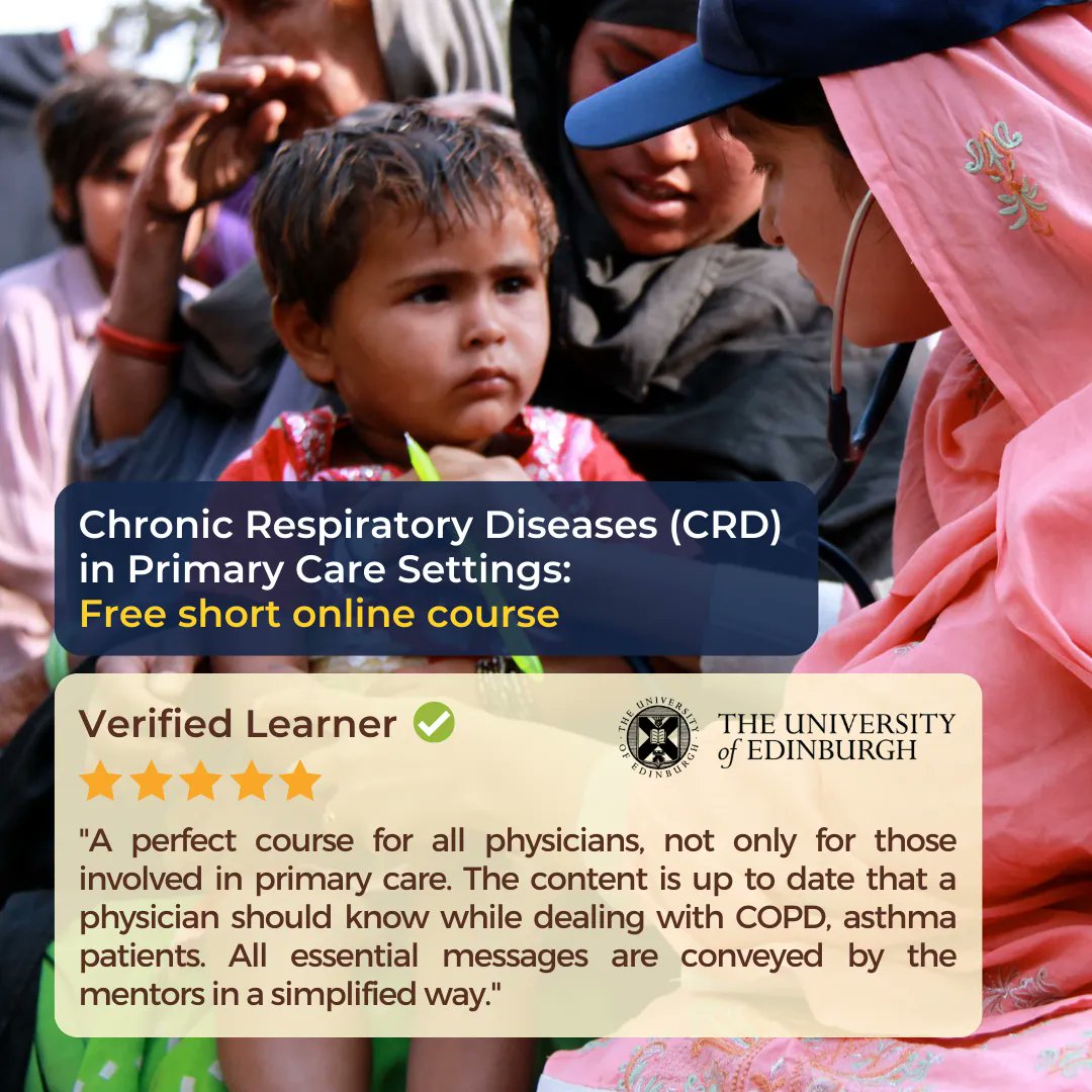 How do you treat respiratory disease in low- to middle-income countries? 

Learn how to recognise, diagnose and manage CRD,  including asthma and chronic obstructive pulmonary disease (COPD),  with this new online course: buff.ly/3LEVORu