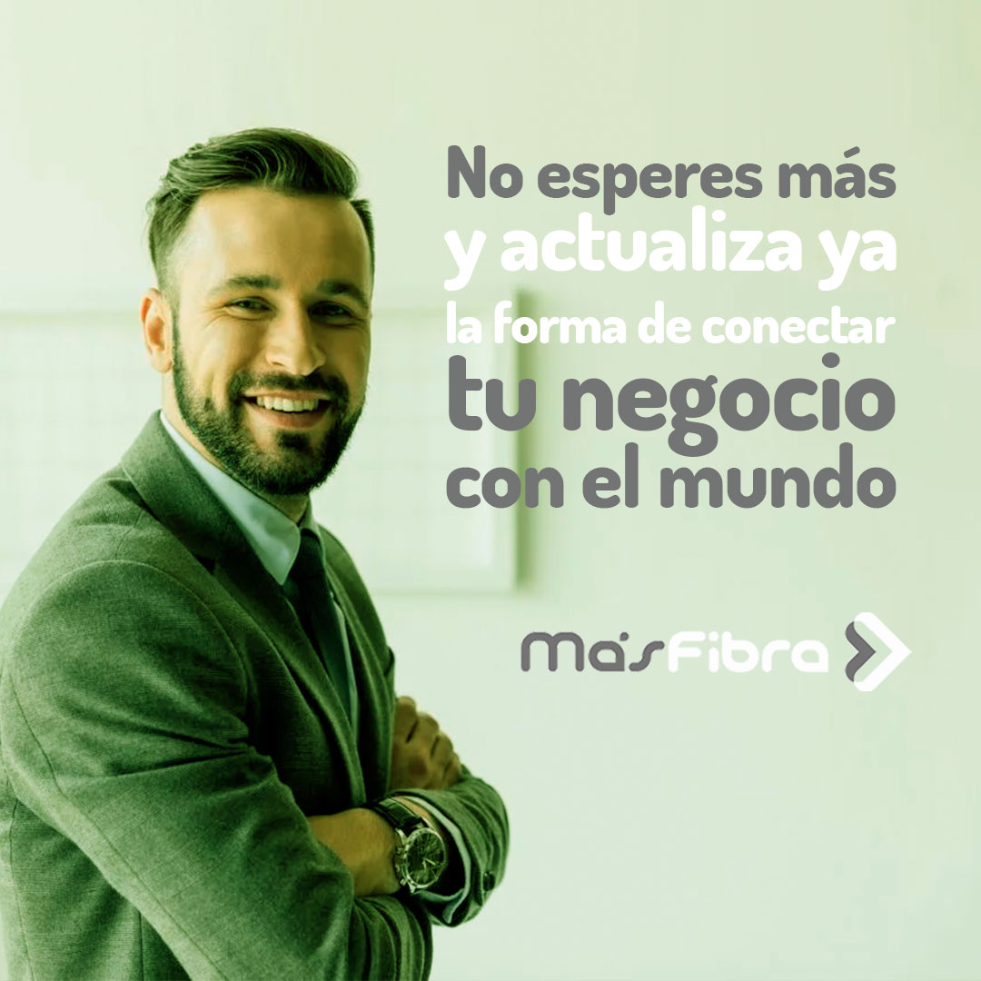 Te ofrecemos la tecnología del futuro, A TU GUSTO Y SIN ENREDOS. MásFibra Empresa te garantiza tarifas de voz y datos 4G, así como un acceso a internet por Fibra Óptica con la mejor conexión, rapidez y seguridad dentro de tu empresa. 

💻 masfibra.es