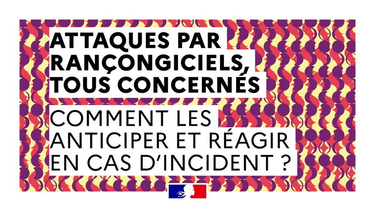 #Cybermois 💻 l Entreprises, collectivités, savez-vous comment vous protéger et comment réagir en cas d'attaque au rançongiciel ❓

👉 L'<a href="/ANSSI_FR/">ANSSI</a> publie un guide sur ce type de cyberattaques pour les anticiper et savoir comment réagir : ssi.gouv.fr/uploads/2020/0…