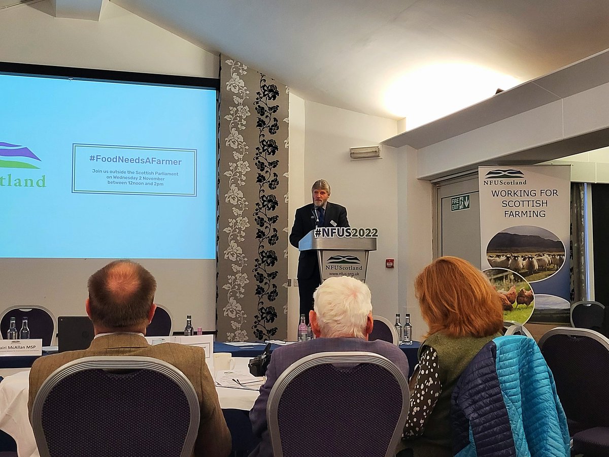 Dougy_Schreiber's tweet photo. @NFUStweets President @MartinKennedyVP taking questions at the #NFUS2022 conference, promoting attendance at the #FoodNeedsAFarmer event outside Scottish Parliament on Wed 2nd Nov at 12pm. 
@NFUtweets @nfum #farming #foodsecurity #Edinburgh #Fife #Glasgow #Perth #Ayr #Dumfries https://t.co/DvRNpupgof