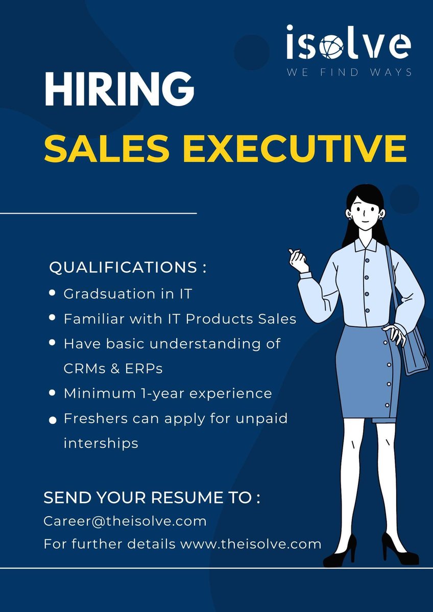 theisolve's tweet photo. #hiring https://t.co/oUiAFrtzGj