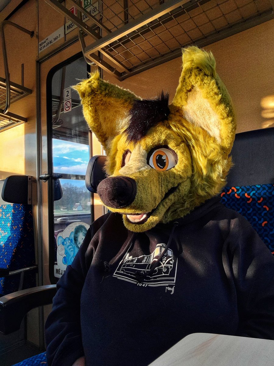 regdinonova814's tweet photo. Fuck progress, czech trains are awesome!
I got new look (eyes, eye lining, mouth lining, tooth, tongue and hair.
New fresh look!
#railfur #railway #ridingonatrain #train #czechtrain #Traveller #moravskoslezskykraj #czechfurry #furry #fursuiter #furries #travel #travelphotography https://t.co/lkgctpwww1