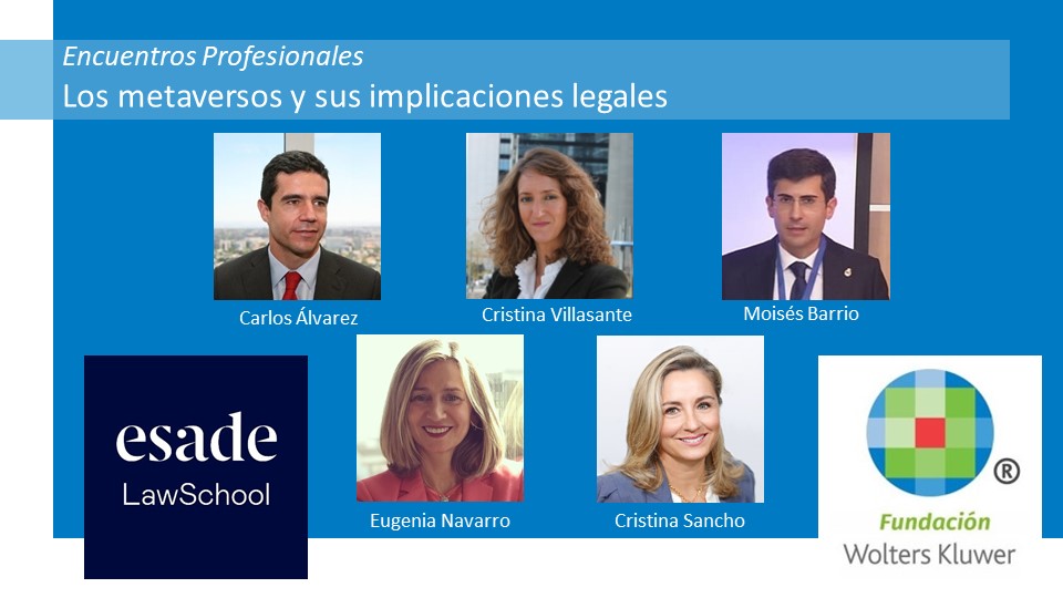 cristinasancho's tweet photo. Encuentros Profesionales "𝗟𝗼𝘀 #𝗺𝗲𝘁𝗮𝘃𝗲𝗿𝘀𝗼𝘀 𝘆 𝘀𝘂𝘀 𝗶𝗺𝗽𝗹𝗶𝗰𝗮𝗰𝗶𝗼𝗻𝗲𝘀 𝗹𝗲𝗴𝗮𝗹𝗲𝘀" con Moisés Barrio @ConsejoEstadoEs, Cristina Villasante @ECIJA y Carlos Alvarez @gomezacebopombo
📅16/11 🕚 9 h 📍 Madrid
👉 https://t.co/cU5Y8PhURj
#FundacionWK #EsadeLaw https://t.co/z0dYVNjjqB
