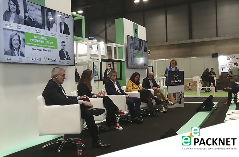 Packnet_'s tweet photo. #PACKNET ha estado presente en 
@EmpackSpain con la organización de la Mesa Redonda: “Rediseñando el packaging del futuro” y un stand. Agradecemos las intervenciones 
@ecoembes, @LatasdeBebidas, @PlasticsEuropES, 
@Dassault3DS y @TeknikerOficial Leer más 👉https://t.co/4MldTSyRN8 https://t.co/W9U5oqafx9