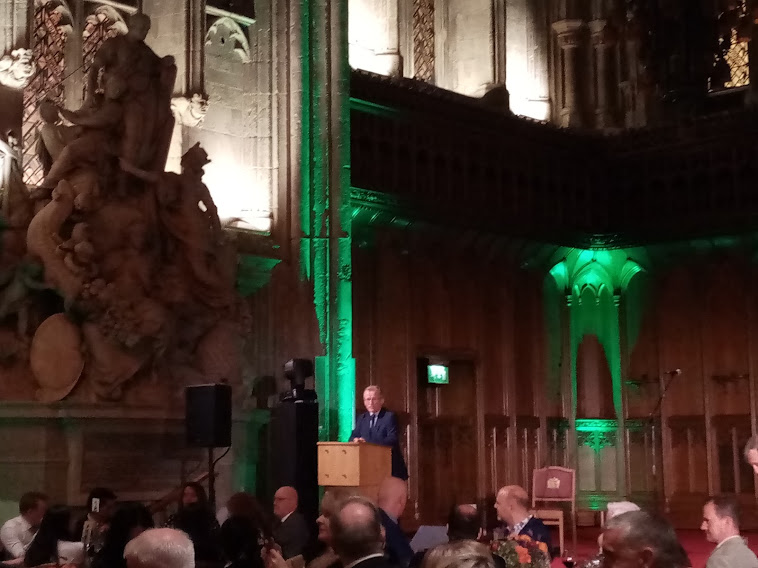 BrianMiley6's tweet photo. Well done to @TourismIreland GB team and @NiallGibbons for a great evening at the annual Flavours of Ireland workshop and dinner in the Guildhall London #pushthegreenbutton @GleneagleHotel https://t.co/umH93vTvd6