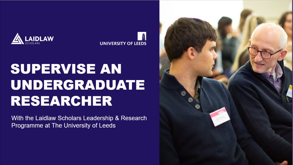 University of Leeds Laidlaw Programme (@uol_laidlaw) on Twitter photo Project proposals are now being sought from academic staff for the 2023 Laidlaw Programme. 
Follow the link below to find out more information about being a Laidlaw Supervisor and to complete the project proposal form. Deadline 11th November 2022.
rb.gy/5n5cdn Project proposals are now being sought from academic staff for the 2023 Laidlaw Programme. 
Follow the link below to find out more information about being a Laidlaw Supervisor and to complete the project proposal form. Deadline 11th November 2022.
rb.gy/5n5cdn