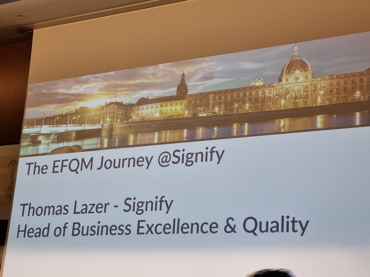 timokuntsi's tweet photo. Thomas Lazer of Signify #EFQM journey: "The EFQM assessment results are used as an input to local strategic action planning, and improvement roadmaps. All observations are used for early identification of global topics, and systemic issues at global level." @ExcellenceFi @EFQM https://t.co/N33s2reJvE