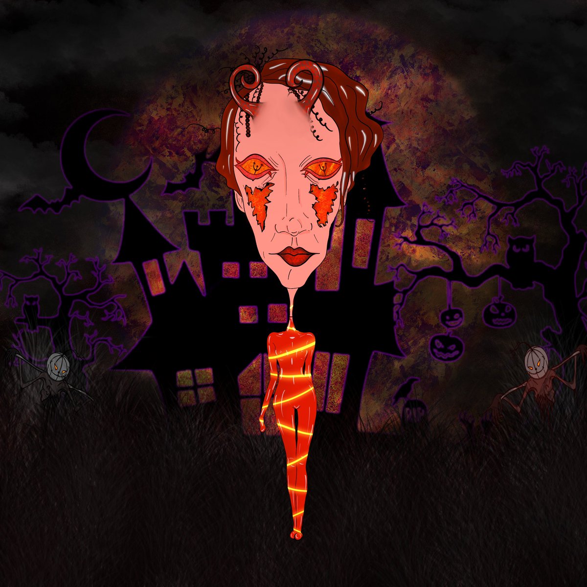 💥💥 NEW SCARY DROP 💥💥 🎃🎃 “Hallowen light” 🎃🎃 ☠️Just reveal the time of halloween with its scary image. She is surrounded by a deadly cold as she herself blazes. ☠️ 1/1 editions is on @opensea 0.04 #Ethereum opensea.io/assets/ETHEREU… @kNIGHTCLUB_nft #PunksCollect #NFT