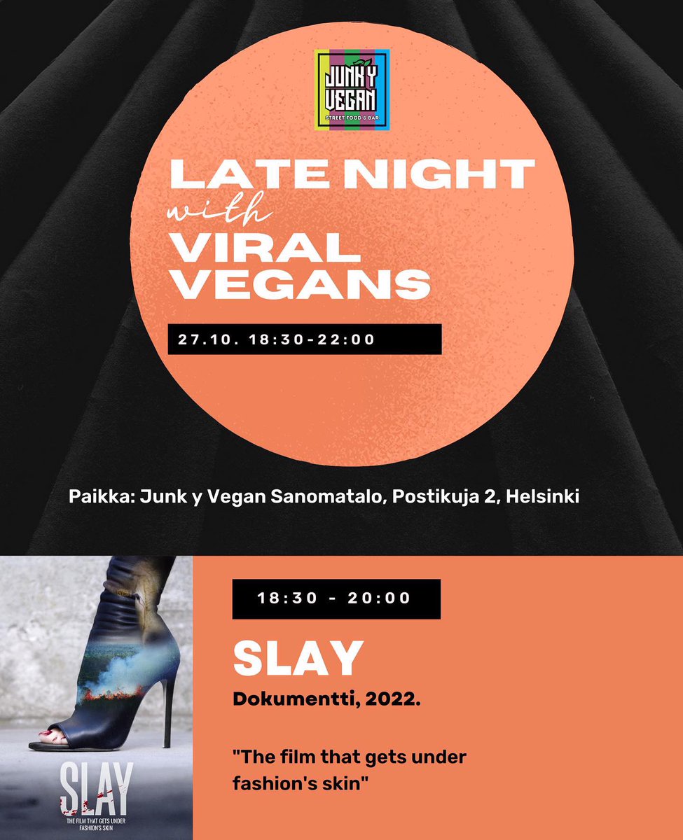 Tuletko sinä <a href="/viralvegans/">Viral Vegans</a> leffailtaan tänään?🌱 Mukaan voi ilmoittautua viralvegans.fi/tapahtumat