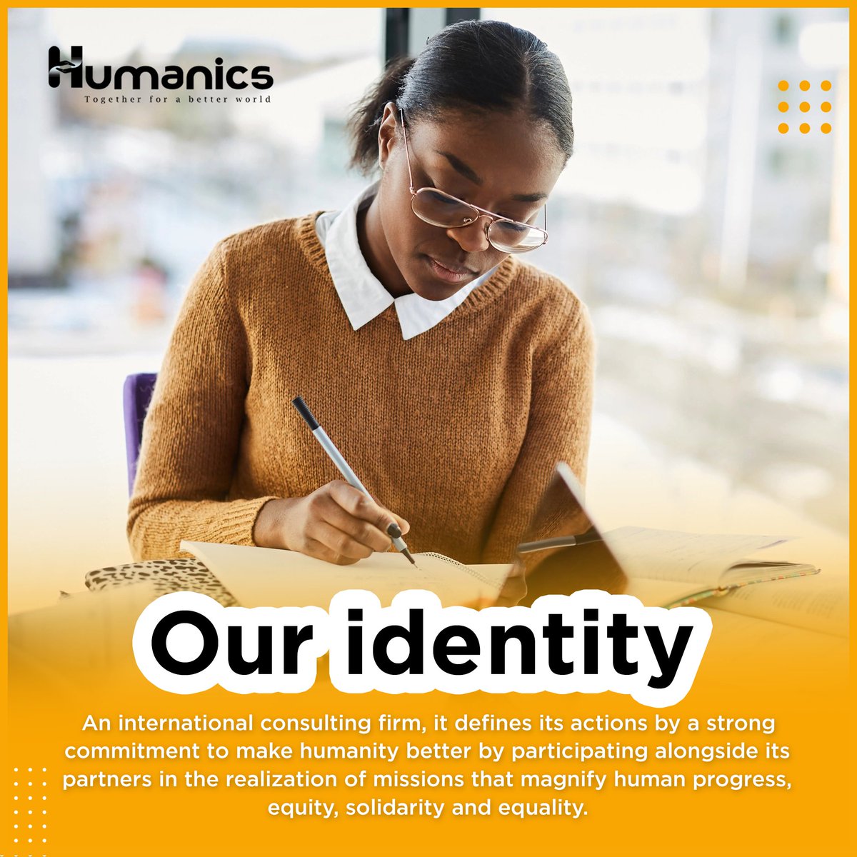As an international consulting firm, @humanicsgroup defines its actions by a strong commitment to making #humanity better by participating alongside its partners in missions that magnify #human_progress, #equity, #solidarity and #equality.

#TogetherForABetterWorld
#humqnics