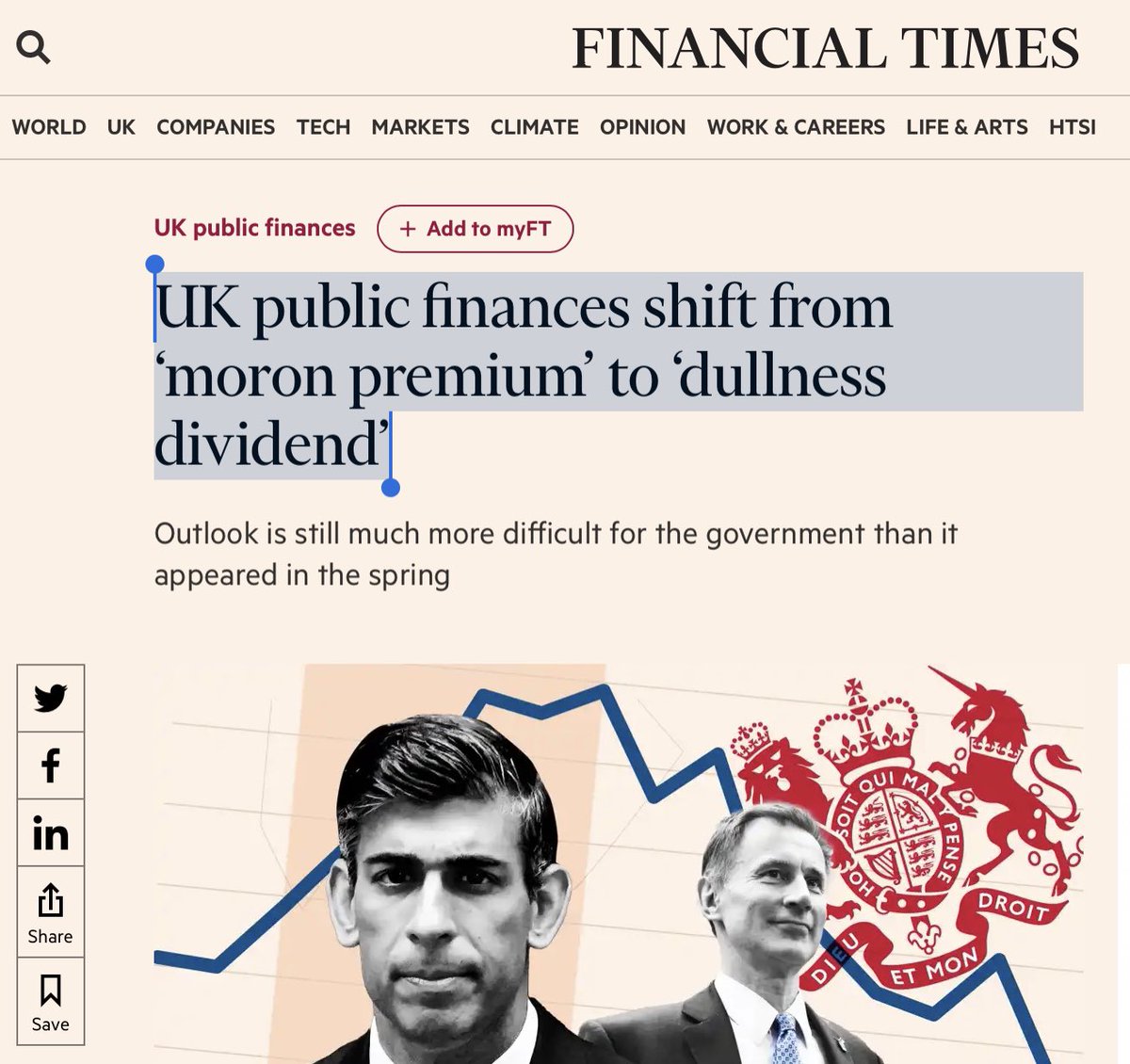 That is *quite* a headline from the @FT…