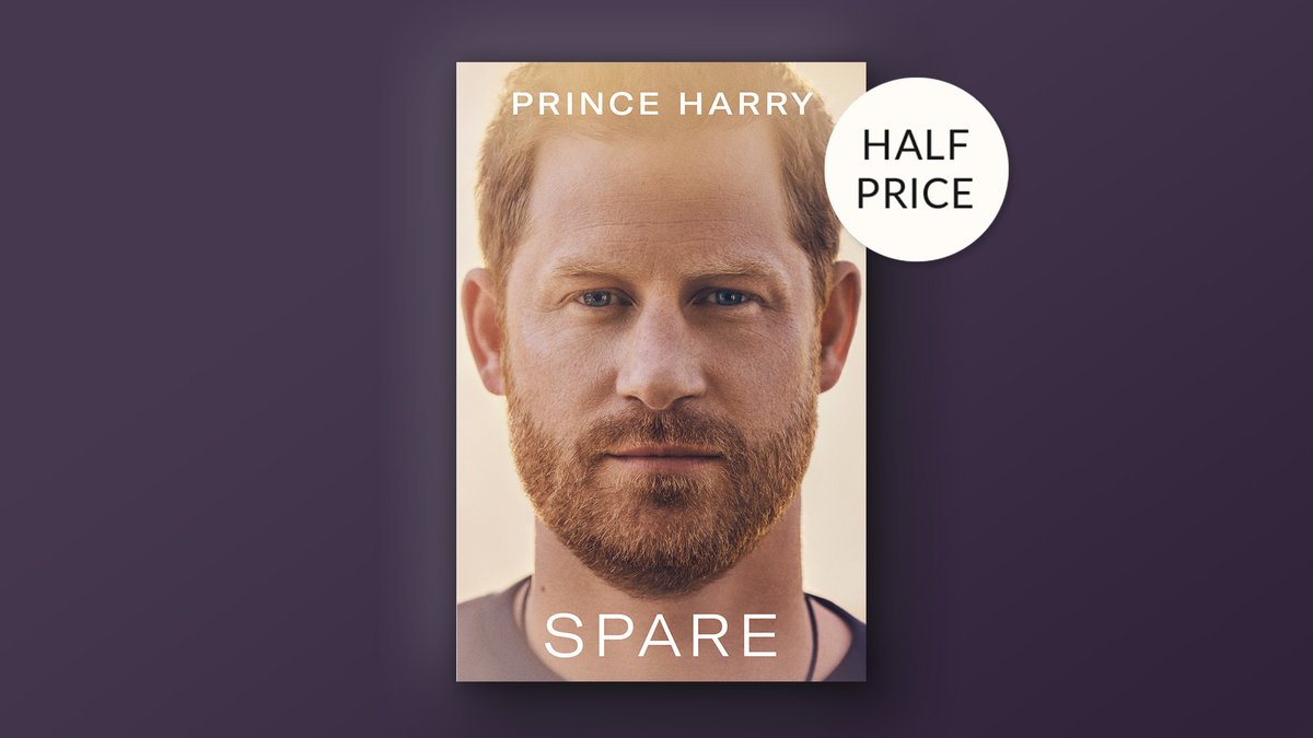 Waterstones's tweet photo. On 10 January 2023, readers everywhere will be part of a landmark publication: the story of Prince Harry, The Duke of Sussex. Personal and emotionally powerful, SPARE will be published by @transworldbooks. Pre-order here: https://t.co/2QJTIAExPf https://t.co/buhLmtJHBD