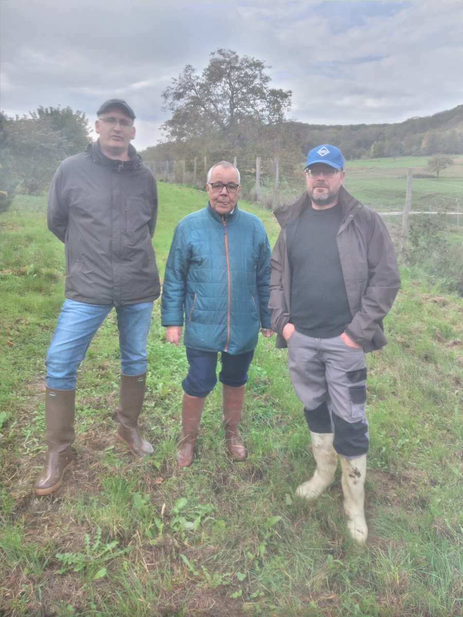 IntactProgetto's tweet image. As part of his secondment at @INRAE_France Nancy Grand Est, prof. Lahsen Khabar (@um5rabat) visited on October 26th, 2022 with Cyrille Bach and Claude Murat from INRAE, truffle fields in Alsace to Tuber melanosporum, Tuber uncinatum/aestivum and Tuber mesentericum.