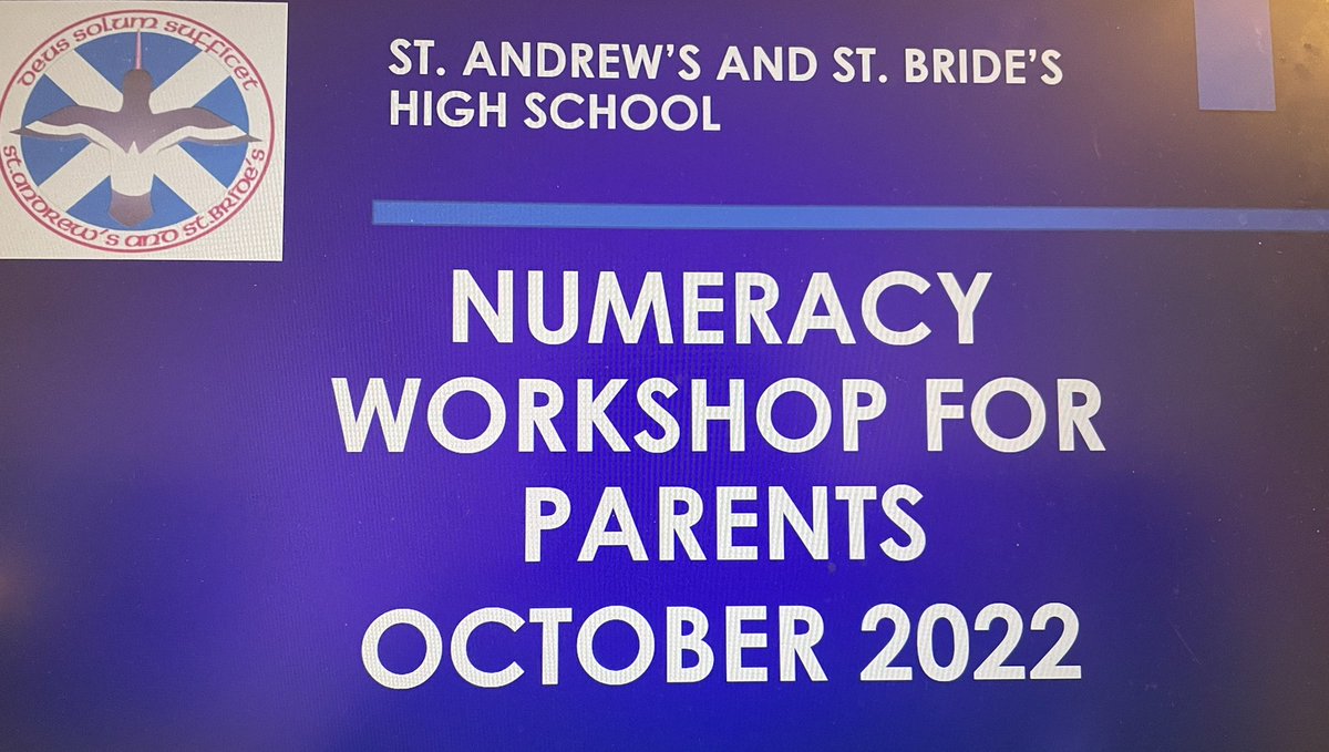 SASB_Numeracy's tweet photo. Thank you to everyone who came along to the S1 parent workshop on Tuesday night! It was a successful evening and it was great to be running the events in person again this year! If you didn't manage to fill out the feedback form then the link is in the tweet below! https://t.co/al9ZYC3Hsr
