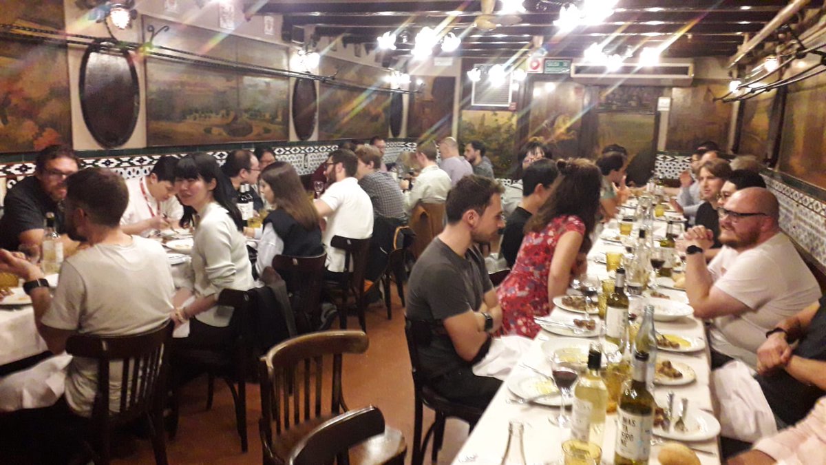 DualSPHysics's tweet photo. An amazing gala dinner during #6DSW was organised yesterday night!!! And most important, all participants were on time this morning since they do not want to miss anything from our event ;) https://t.co/Dii73cgDe2