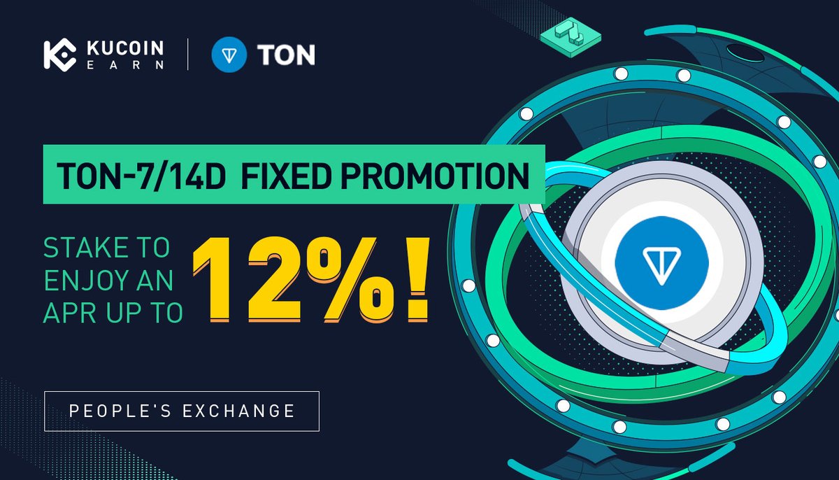 $TON <a href="/ton_blockchain/">TON 💎</a> Fixed Promotions, Enjoy an APR of Up to 12%!​

Details: kucoin.com/news/ton-fixed…