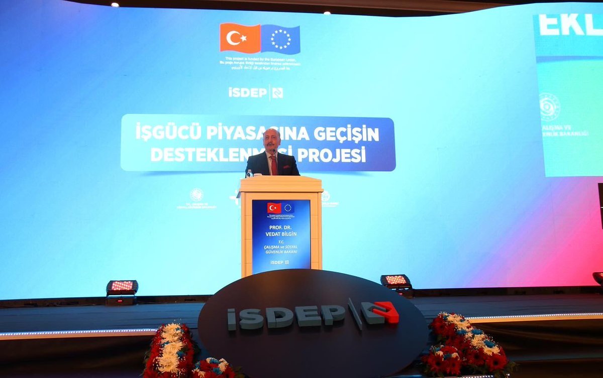 Opening ceremony of EU-funded €80 M <a href="/ISDEP2/">İşgücü Piyasasına Geçişin Desteklenmesi Projesi</a> project w/ <a href="/csgbakanligi/">T.C. Çalışma ve Sosyal Güvenlik Bakanlığı</a> Minister <a href="/vedatbilgn/">Vedat Bilgin</a>, DG of <a href="/Kizilay/">Türk Kızılay</a> Ibrahim Altan, EU Delegation’s Head of Human and Social Development Laurent Guirkinger &amp; <a href="/WorldBankTurkey/">World Bank Türkiye</a> Lead Economist Dhushyanth Raju