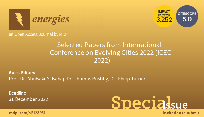 Energies MDPI (@energies_mdpi) on Twitter photo #mdpienergies #callforreading
👏 We are happy to invite you to read the Special Issue "Selected Papers from International Conference on Evolving Cities 2021 (ICEC 2021)".
mdpi.com/journal/energi…
For ICEC 2022: mdpi.com/journal/energi…
<a href="/ProfBahaj/">Prof AbuBakr Bahaj</a> <a href="/tom_rushby/">Tom Rushby</a> <a href="/evolving_cities/">Evolving Cities Conference (ICEC)</a> #mdpienergies #callforreading
👏 We are happy to invite you to read the Special Issue "Selected Papers from International Conference on Evolving Cities 2021 (ICEC 2021)".
mdpi.com/journal/energi…
For ICEC 2022: mdpi.com/journal/energi…
<a href="/ProfBahaj/">Prof AbuBakr Bahaj</a> <a href="/tom_rushby/">Tom Rushby</a> <a href="/evolving_cities/">Evolving Cities Conference (ICEC)</a>