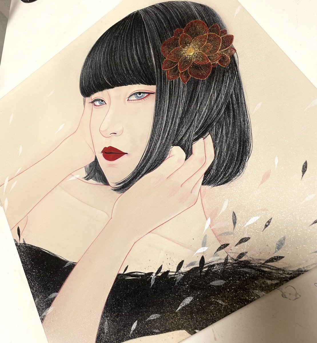 「お疲れ様ですなかなか髪の毛が仕上がりを見せません 」|丁子紅子　〜Choji Beniko〜のイラスト