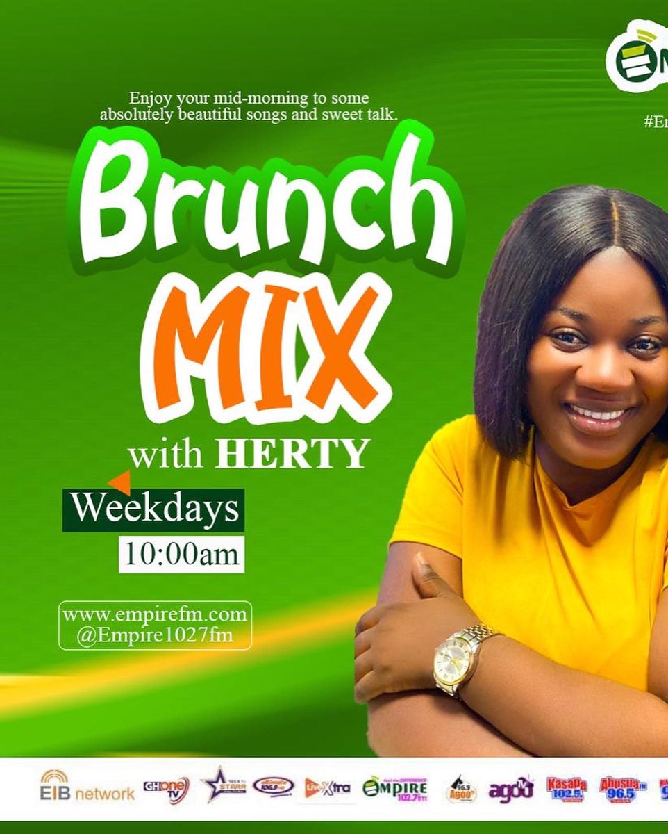 herty_efya's tweet photo. Wake up and smell the coffee 
#Brunchmix is on at 10 on @Empire1027FM https://t.co/HD8EptrkAQ