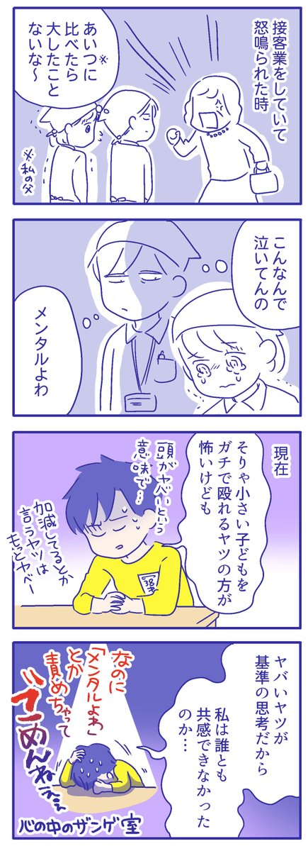 「毒親育ちの毎日1解毒」その②
これ多分解毒の登竜門。
反省はとても大切なことなんだけど、引っ張られ過ぎないようにみんな気をつけてね。
私も経験して、ちゃんと昔の自分も抱えて生きてるよ。大丈夫。
#絵日記 #漫画が読めるハッシュタグ