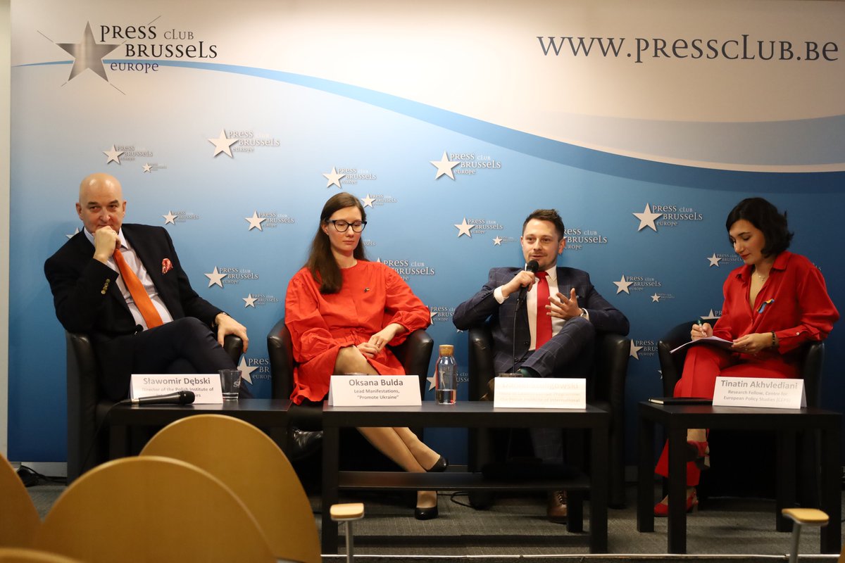 PISM_Poland's tweet photo. @PISM_Poland Debate "What Ukraine needs from its European allies to successfully confront Russian invasion?" was ended. 
Thank you for the watching!

#PISMwithUkraine
@PISM_Brussels https://t.co/pkdp1gaUFj