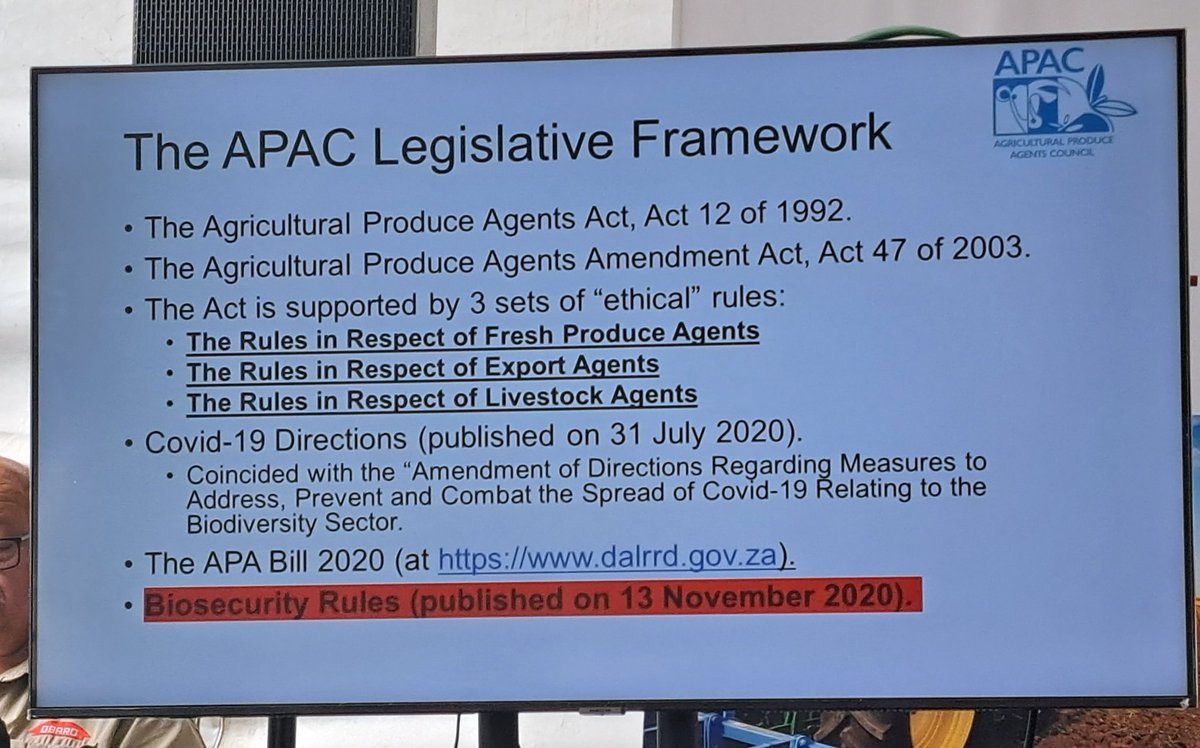 CityofJoburgZA's tweet image. Check out the APAC Legislative Framework. #FarmersWorkshop #JoburgEnterprises ^LM
