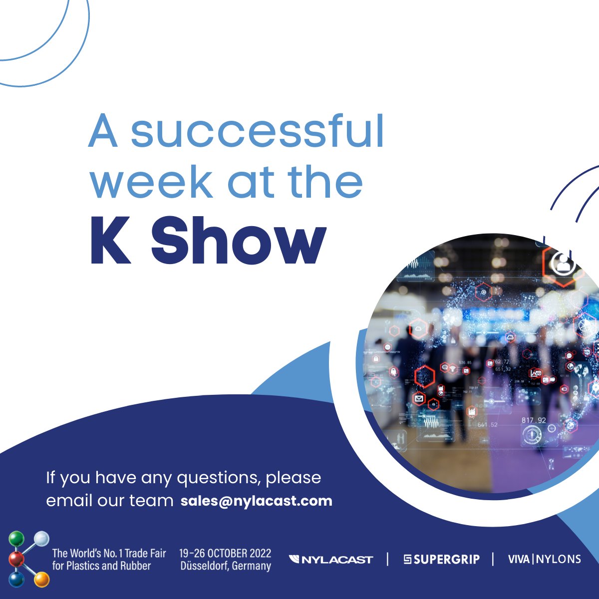 It was great to see you at the K-Show. We wish you all a safe journey home and we look forward to catching up with you over the next few days. 
#K2022