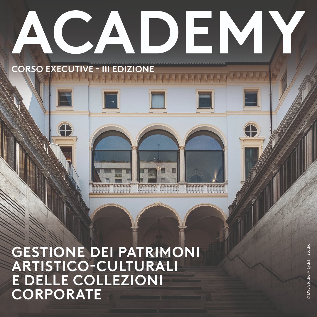 Gallerie d’Italia Academy - Corso executive - III edizione.
Sono aperte le iscrizioni al Corso di alta formazione in “Gestione dei patrimoni artistico-culturali e delle collezioni corporate”.
Scoprite di più: gallerieditalia.com/it/educational…

<a href="/CSP_live/">Fondazione Compagnia San Paolo</a> <a href="/FondCariplo/">Fondazione Cariplo</a> <a href="/fondazione1563/">Fondazione1563</a> @fsbac