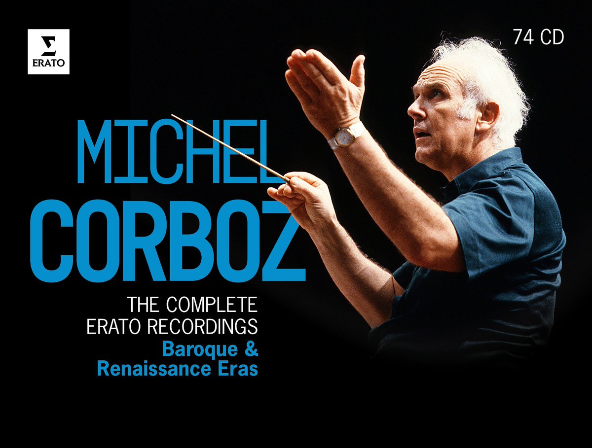 Releasing tomorrow! 💿 All the Erato recordings of Michel Corboz which showcase Baroque and Renaissance Era music are gathered together, remastered, in this new 74-disc edition. Pre-order and learn more here: w.lnk.to/emcTW