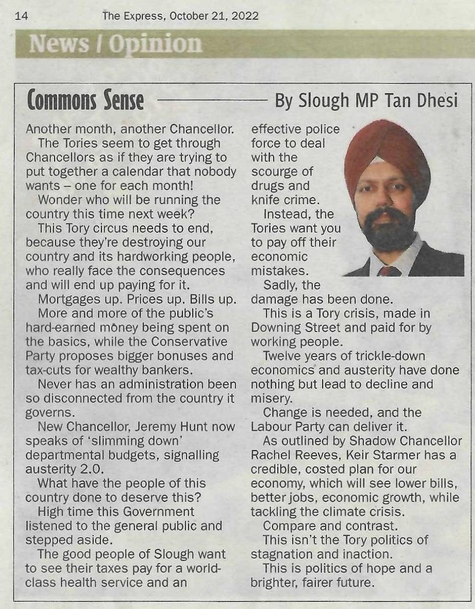 Tanmanjeet Singh Dhesi MP tweet media