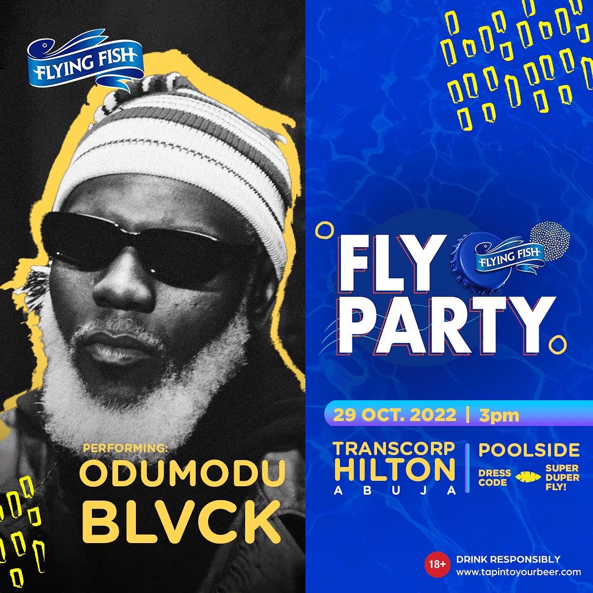 flyingfishng's tweet photo. FLY Party Abuja is definitely going to be LIT!

Get your groove on and come party with your Abuja faves to unlock a new level of fun with Flying Fish.

Register NOW
https://t.co/Atxg94IxrI

#NothingTastesLikeFlyingFish
#FlyGeng https://t.co/P7yv97nvee