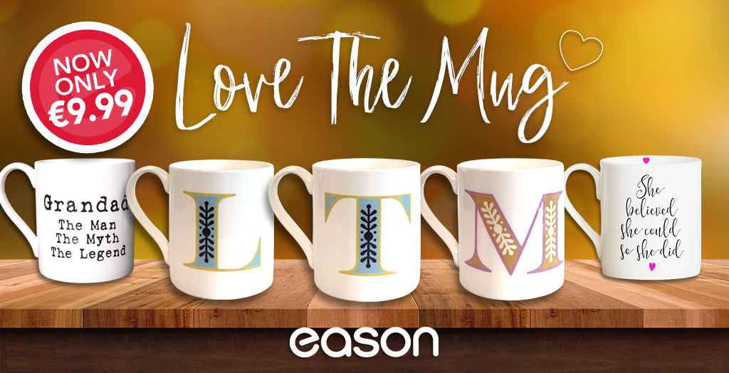 Love the Mug is an Irish owned business, with so many gorgeous heartfelt mugs. They are the perfect gift, ideal for putting a smile on someones face. They are now only €9.99! Shop the full line here: easons.com/5637150827/all…