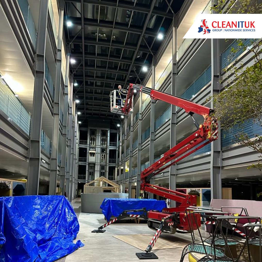 CleanItUK_Group's tweet photo. Internal windows and high level roof glazing using access equipment cleaned for our client Mitie at a site in Benton.
Let us know if our services could be of use to you!
#cleaningitukgroup #windowcleaning #internalwindows #glazing #accessplatforms https://t.co/d0eJY0brRi