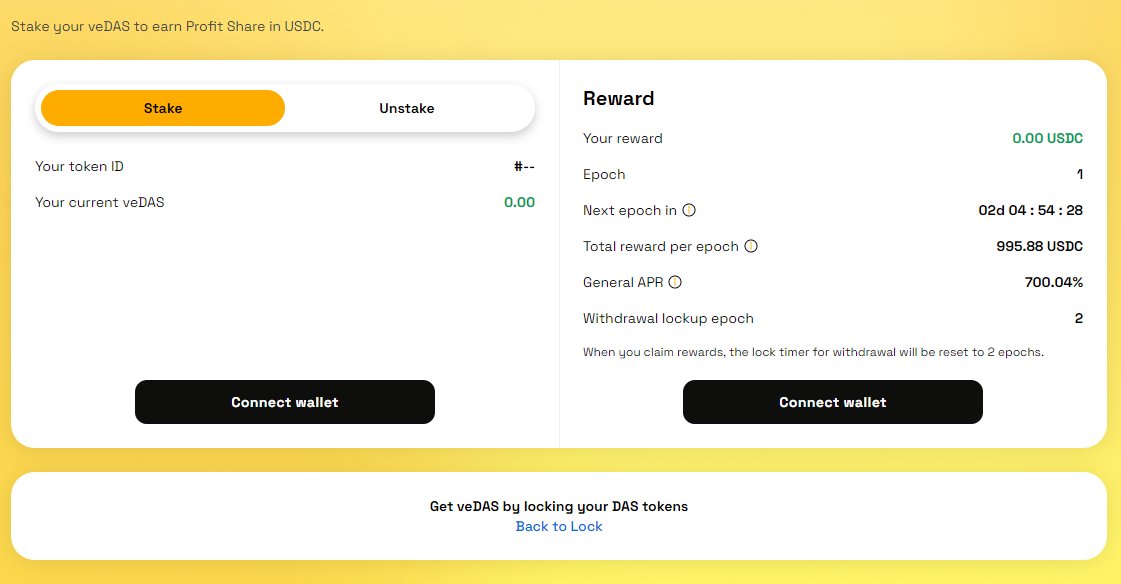 Receive $USDC with🔥CRAZY APR🔥on <a href="/DogechainFamily/">Dogechain💜</a> 

Join Governance on <a href="/DarkSwap_Fi/">DarkSwap</a>, 3️⃣simple steps:

1️⃣Lock your DAS to get veDAS👉 tiny.one/veDAS
2️⃣Stake your veDAS👉tiny.one/stakeveDAS
3️⃣Vote for Profit distribution and Enjoy rewards
👉 tiny.one/voteDAS