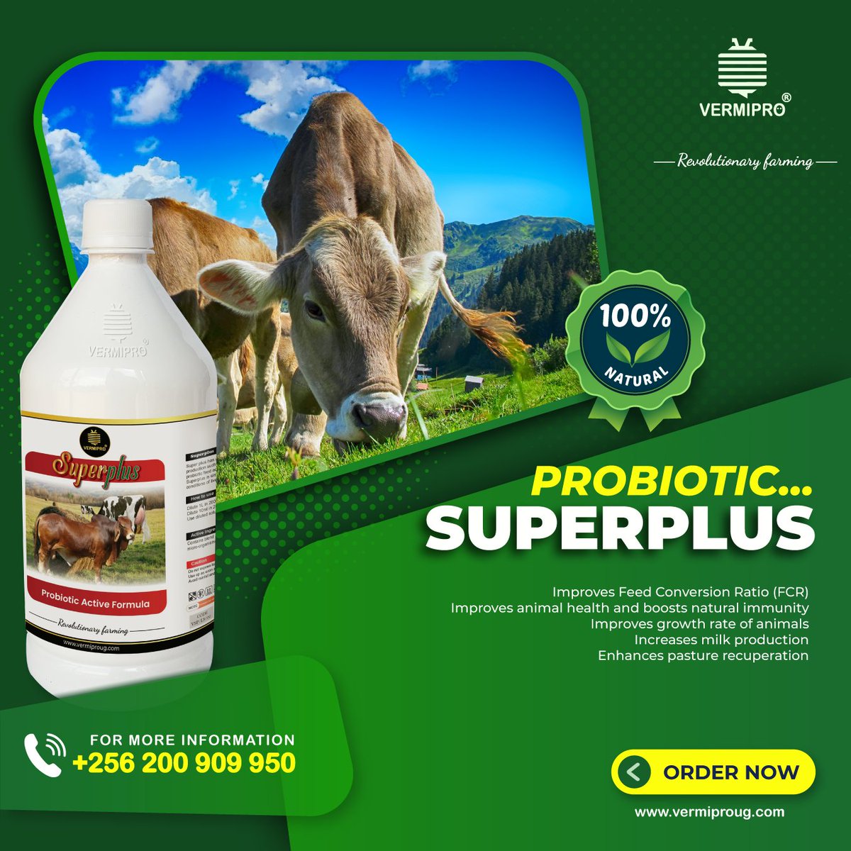 VermiproLtd's tweet photo. @DDAUganda @DrRwamiramaBK @SpecialDuties_ @KagutaMuseveni @MpiiraSamson Our product for cattle.......just put in the drinking water for the cattle and you will see a very good improvement https://t.co/xZFK5FD83a