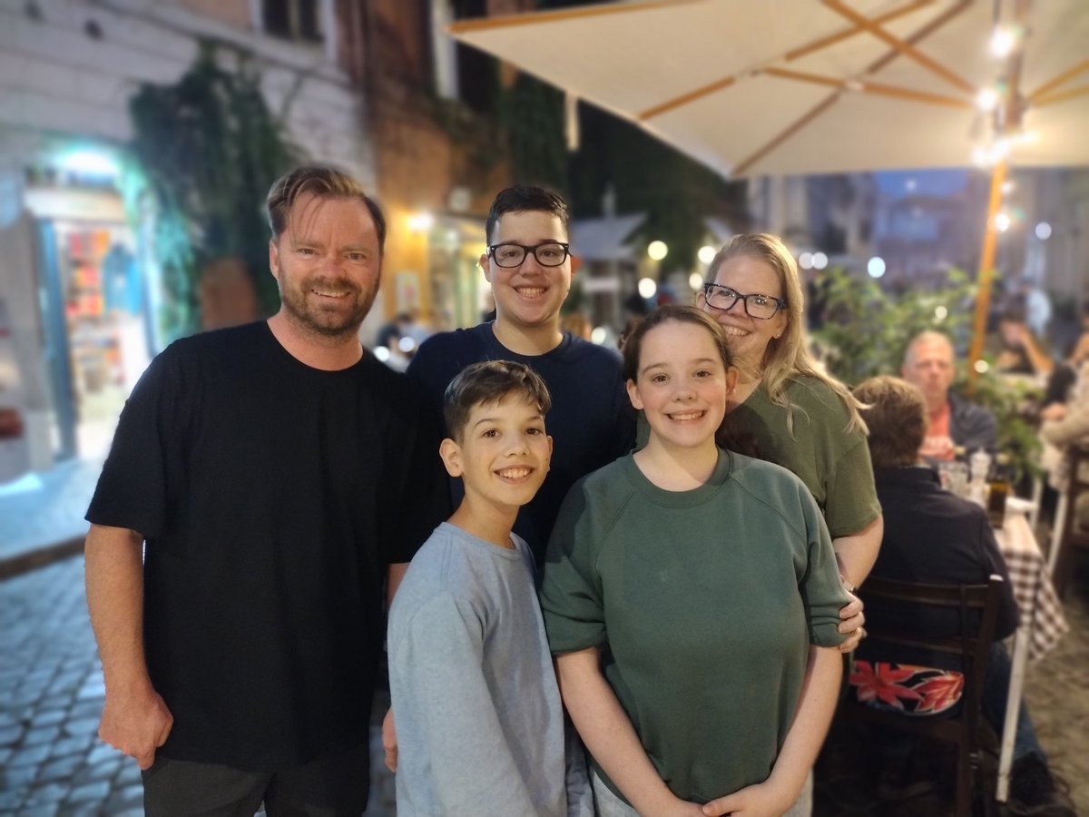liturgicalsnob's tweet photo. We saw amazing sites, St. Peters BONES, the Papal Audience, and had so many life changing opportunities. But, my kids gasped when they got to meet @MountainButorac  
@Joannie_Watson they hoped you would be there too, (and congratulations)! https://t.co/K32l5xmfzx