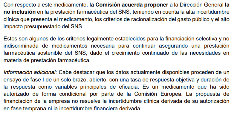 GENESIS_SEFH's tweet photo. ⛔️Acuerdo desfavorable de la #CIPM para #dostarlimab en cáncer de endometrio con inestabilidad de microsatélites en recaída o avanzado tras progresión a tratamiento previo basado en platino
https://t.co/9eNsylTf5F https://t.co/AZByC95FZ8