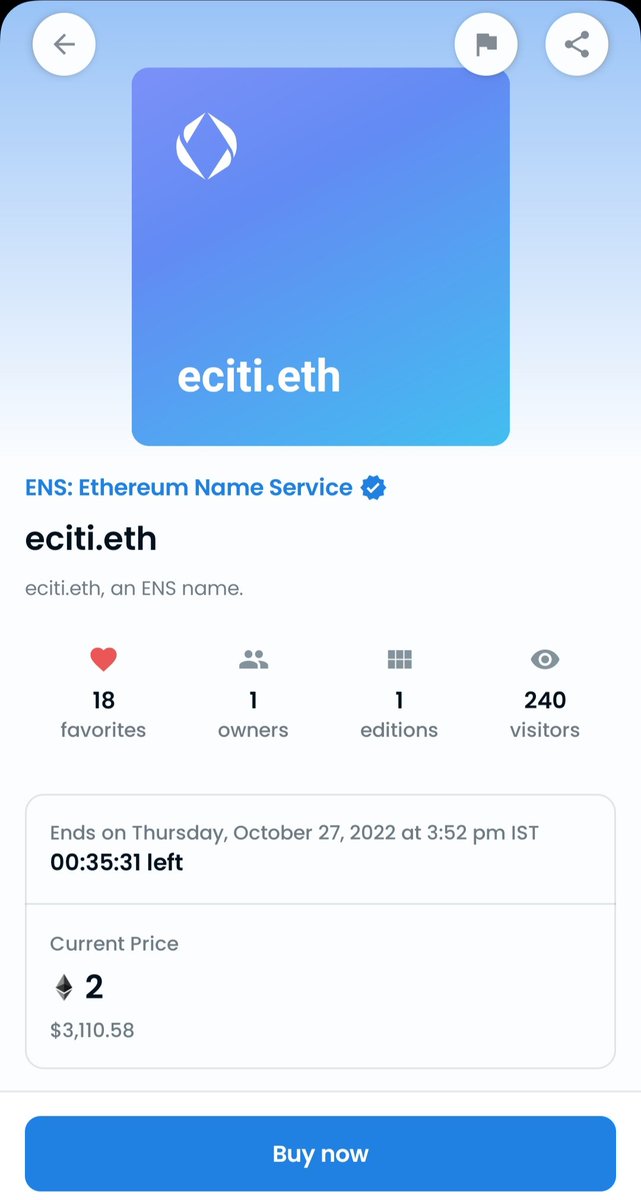 CryptoTheGameC1's tweet photo. Eciti.eth @ensvision @EnsRegsBot @opensea #ensdomains #DomainNameForSale #shortname #eciti 
Link- https://t.co/PdPmpnJM06 https://t.co/zBtEqa7Y0Z