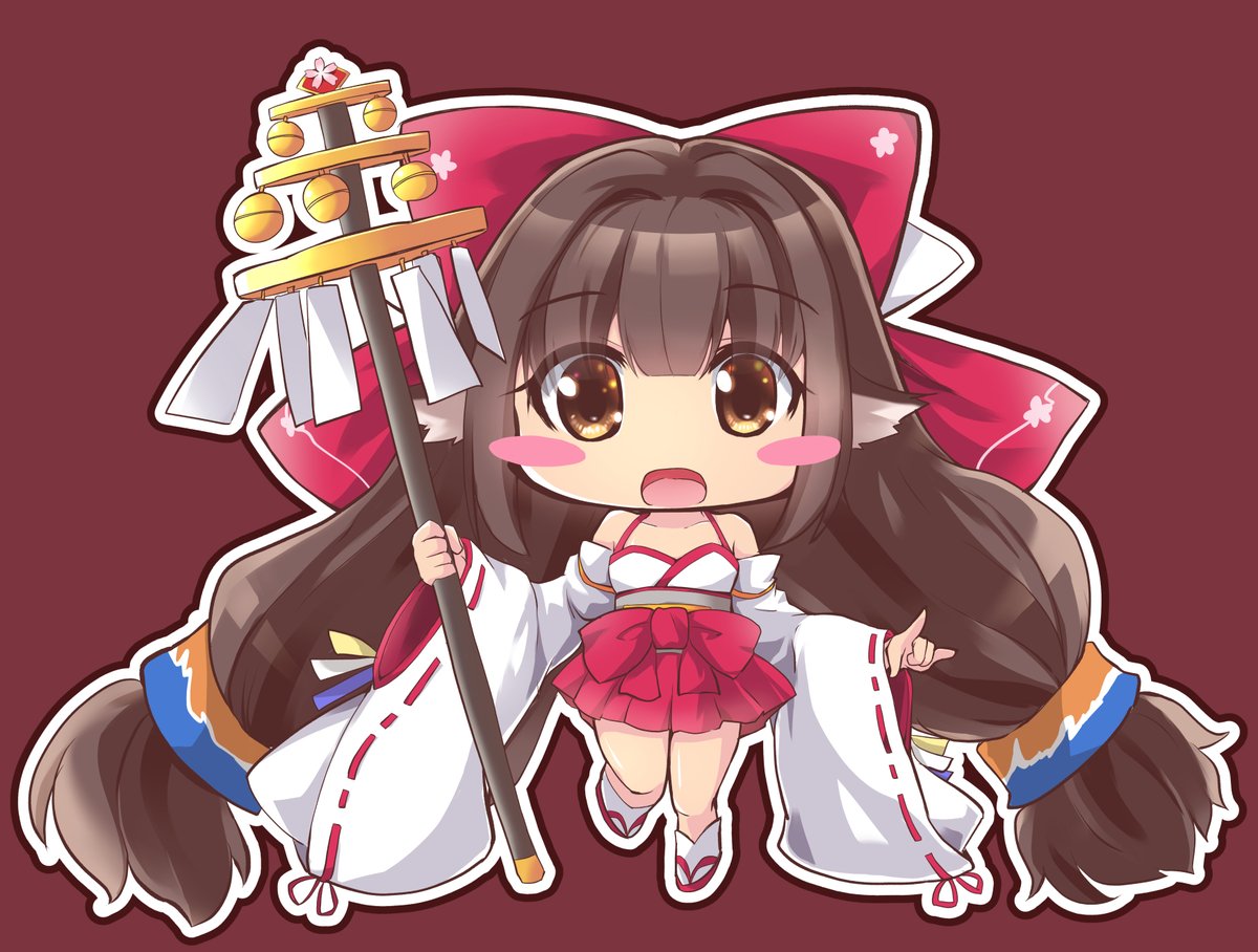 「春月ちゃん ふわふわ巫女みこかわいい シャンシャンされたい #アズレン #春月(」|Geo＠FANBOXはじめましたのイラスト