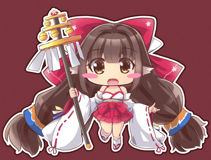 春月ちゃん ふわふわ巫女みこかわいい シャンシャンされたい #アズレン #春月(アズールレーン) 