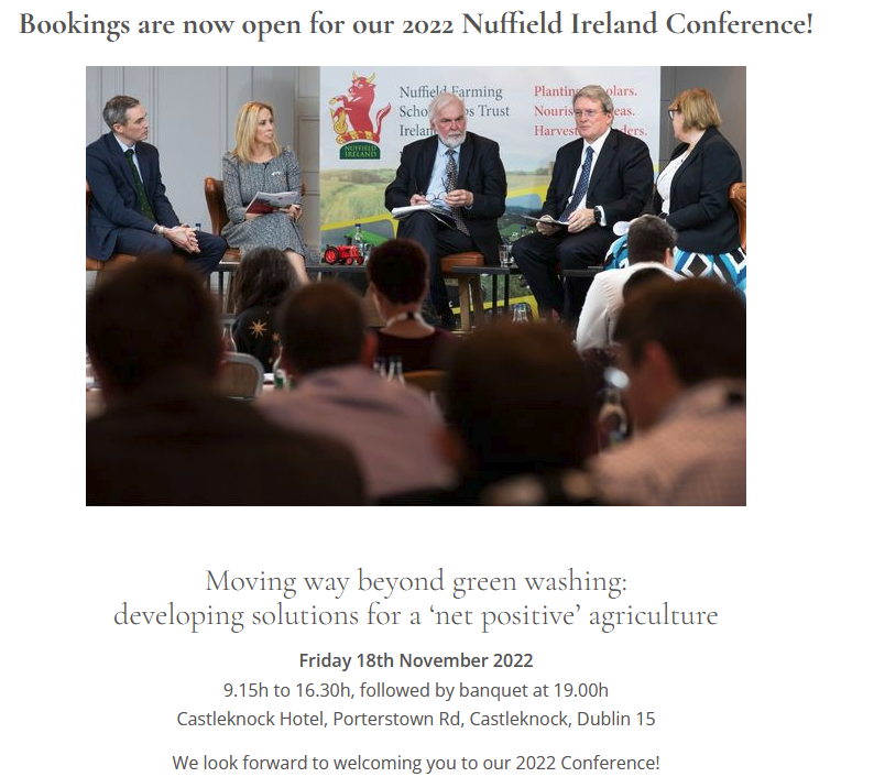🤔Interested in a <a href="/NuffieldIreland/">Nuffield Ireland</a> Scholarship?
🤔Agri stakeholder keen to invest in a progressive, internationally connected agrifood leadership development programme?
Attend our 2022 Conference on 18/11/22!  Bookings and full programme here: 
nuffield.ie/nuffield-confe…