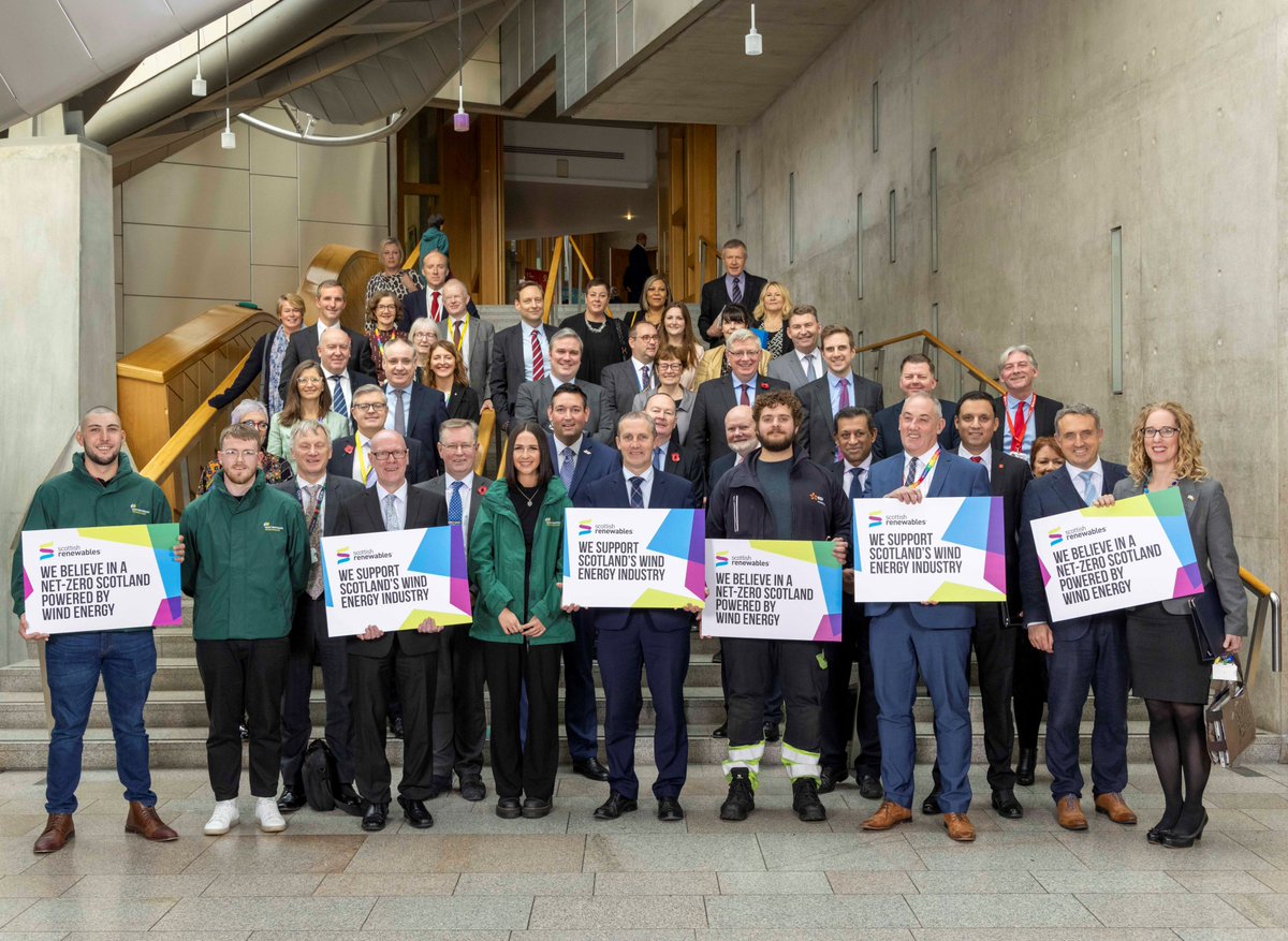 Today we joined MSPs at the Scottish Parliament to celebrate Wind Energy Week with apprentices & young professionals from @edfenergy & @SPRenewables who are shaping the future of the industry. A big thank you to @PaulMcLennan7 for organising. #UKWEW22 bit.ly/3THlkdr