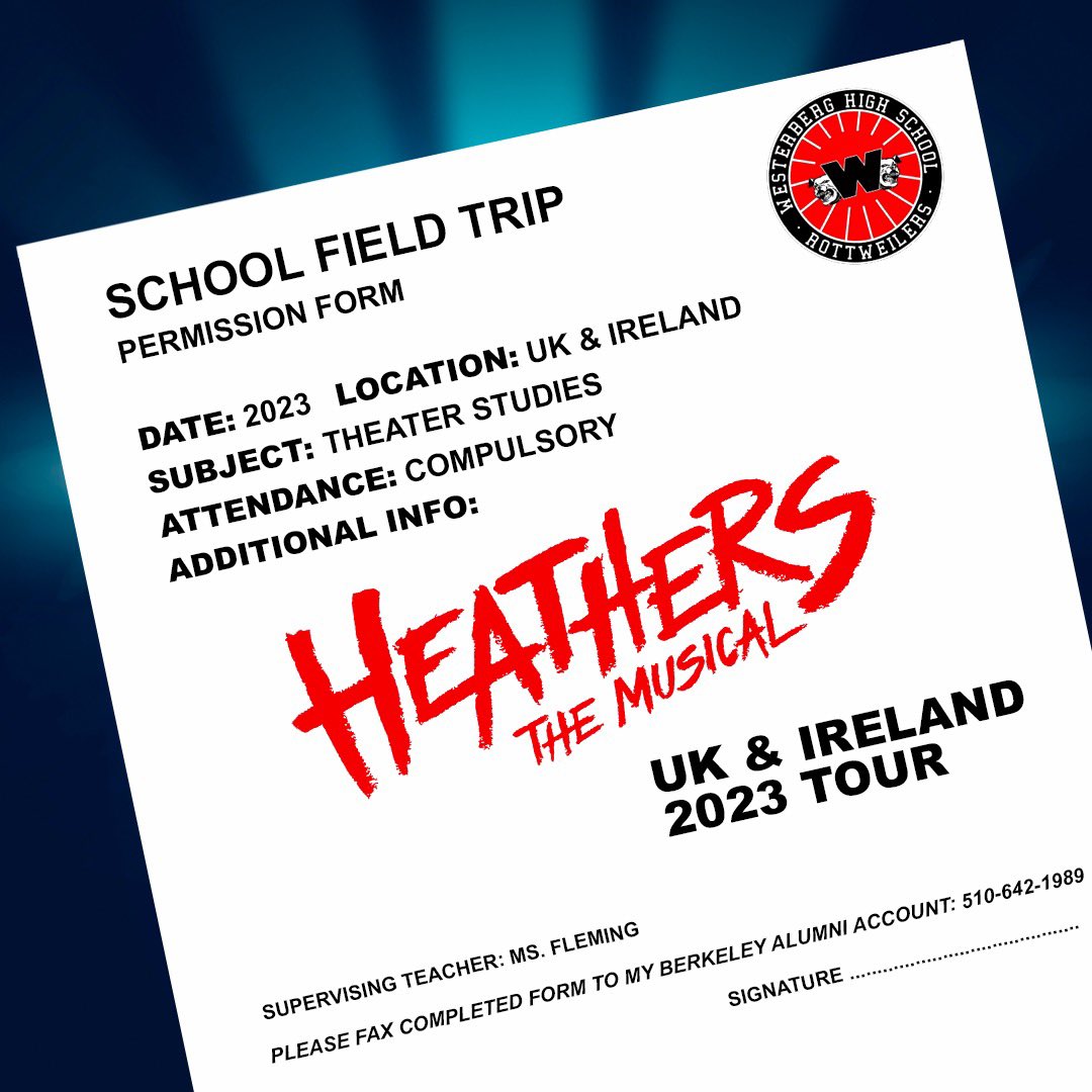 Heathers The Musical is heading out on a new UK &amp; Ireland Tour in 2023! 

heathersthemusical.com/tour 
❤️💛💚💙

 #HeathersTheMusical #Heathers #Musical #Tour