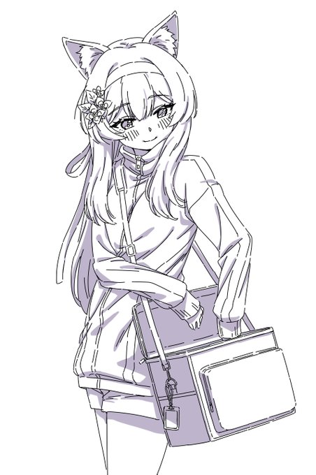 マリーちゃん大きなカバン持ってる小柄な女の子って組み合わせ良いですよね。#ブルアカ  #ブルーアーカイブ 