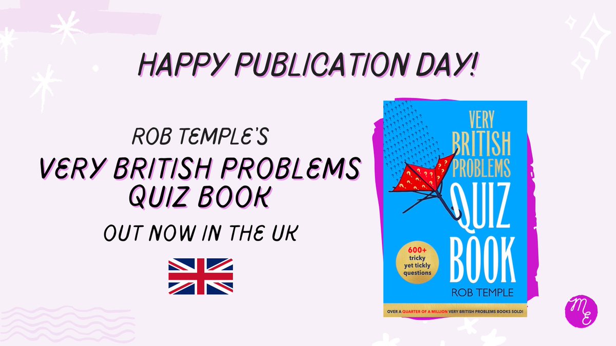 Happy publication day to @RobTemple101 (aka @SoVeryBritish) and the #VeryBritishProblemsQuizBook! ☔️🇬🇧