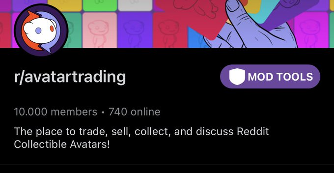 Celebrating 🎉<a href="/Reddit/">Reddit, Inc.</a> digitable collection <a href="/r_avatartrading/">r/avatartrading ⬆️</a> has reach 10K members.